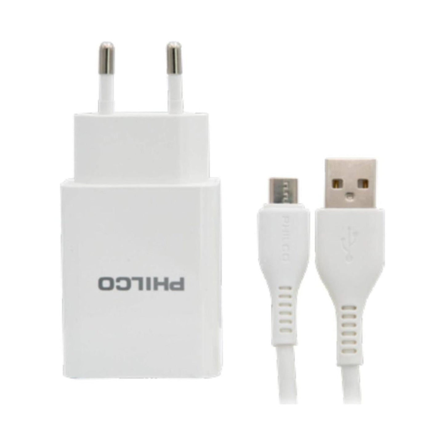 Cargador de Pared 2 USB 2.1A con Cable Micro USB Philco